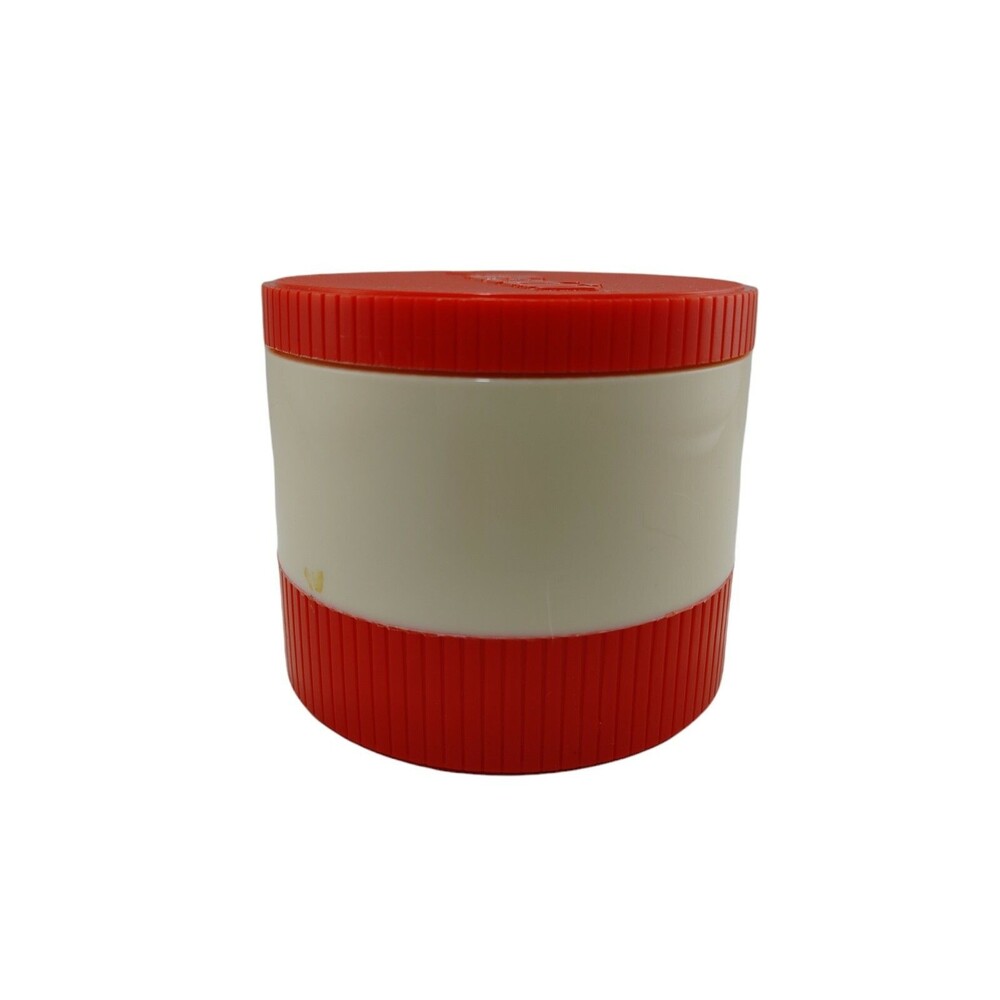 Vintage Aladdin Thermo Jar #7000 Insulated Food Storage Red White USA Retro